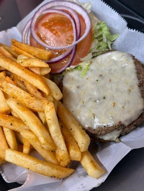 The Cheese Burger & Fries.