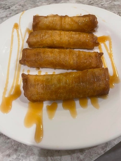 Apple Pie Egg Rolls 2 Pieces.