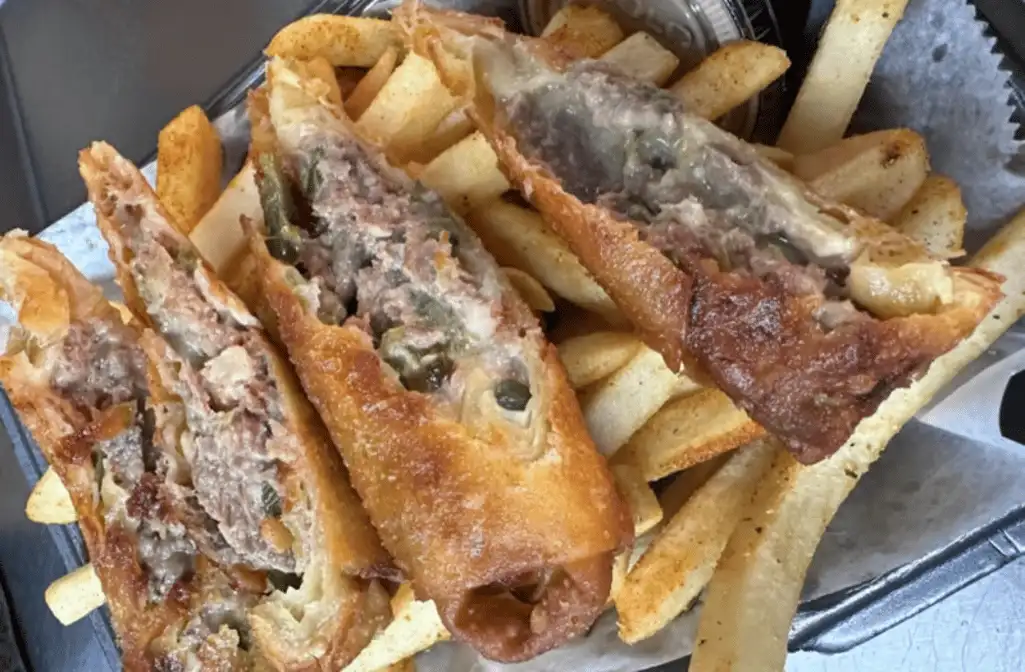 Steak Philly Egg Rolls.