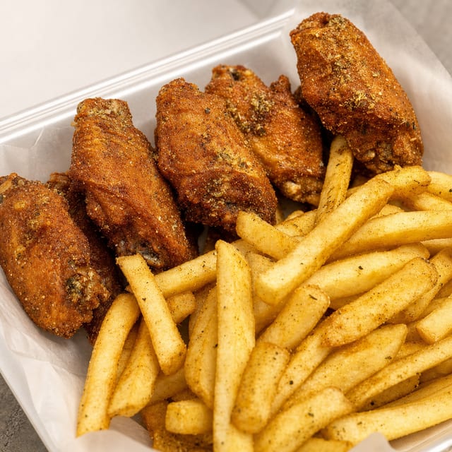 10 Wing Dings & Fries.