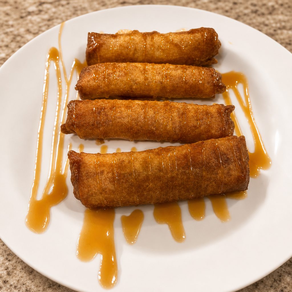 Apple Pie Egg Rolls 2 Pieces.